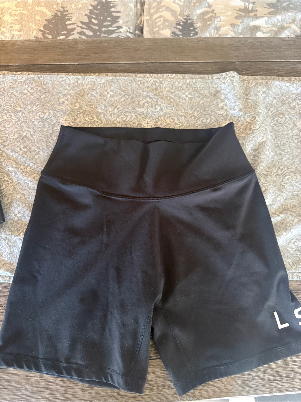 LSKD Black High-Waist Women’s Athletic Shorts